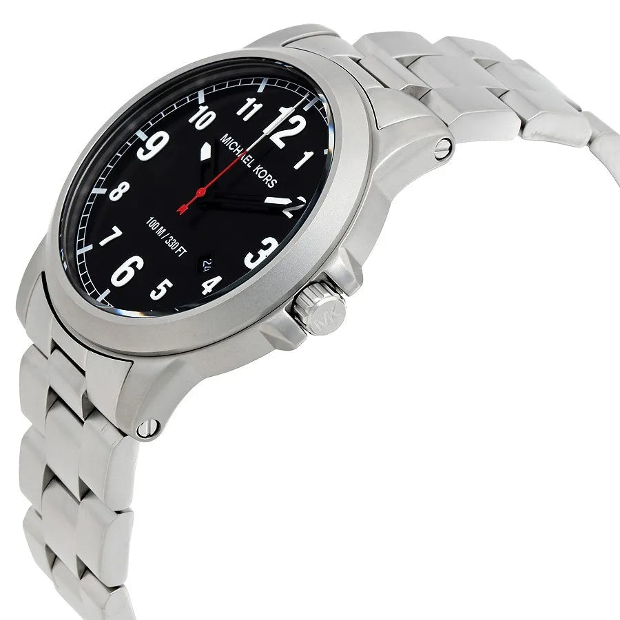 Shop Authentic Michael Kors Paxton Analog Black Dial Silver Steel Strap Watch For Men - MK8500 - Luxxuri