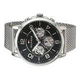  Shop Authentic Tommy Hilfiger Chronograph Black Dial Silver Mesh Bracelet Watch for Men - 1791292 - Luxxuri