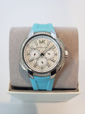  Shop Authentic Michael Kors Sidney Multifunction Analog White Dial Turquoise Silicone Strap Watch For Women - MK7246 - Luxxuri