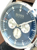  Shop Authentic Hugo Boss Pioneer Chronograph Blue Dial Brown Leather Strap Watch For Men - 1513709 - Luxxuri