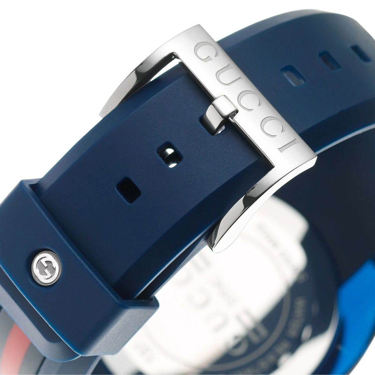  Shop Authentic Gucci Sync XXL Quartz Blue Dial Blue Rubber Strap Watch For Men - YA137104 - Luxxuri
