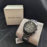  Shop Authentic Michael Kors Langford Chronograph Black Dial Black Steel Strap Watch For Men - MK8993 - Luxxuri