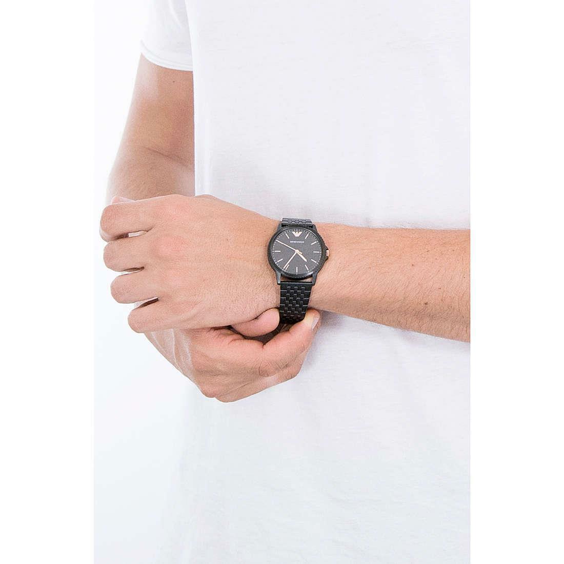  Shop Authentic Emporio Armani Interchangeable Black Dial Black Steel Strap Watch For Men - AR80021 - Luxxuri