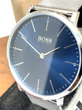  Shop Authentic Hugo Boss Horizon Quartz Blue Dial Silver Mesh Bracelet Watch For Men - 1513541 - Luxxuri