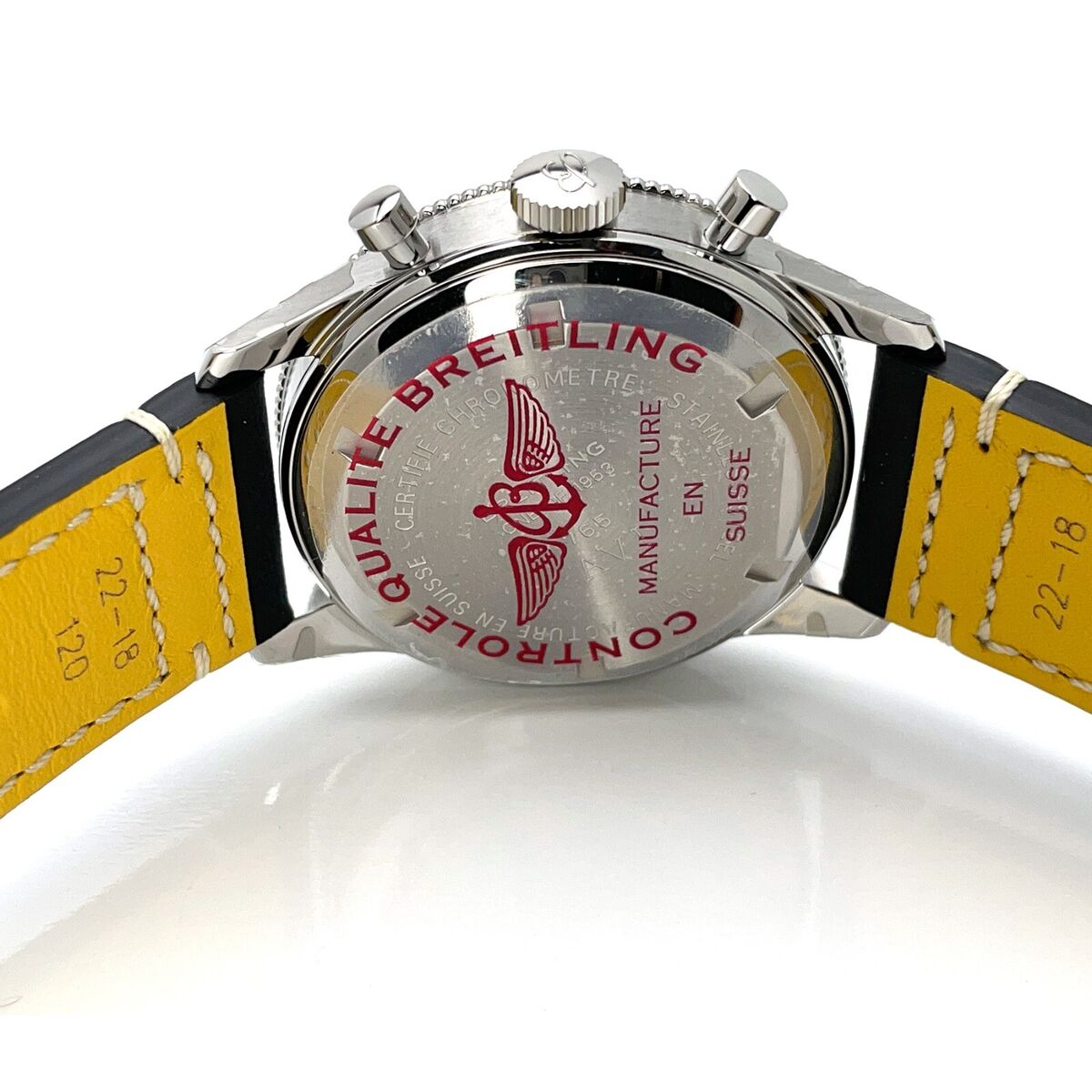  Shop Authentic Breitling Avi Ref. 765 1953 Re-Edition Black Dial Black Leather Strap Watch for Men - AB0920131B1X1 - Luxxuri