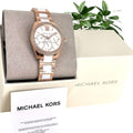 Shop Authentic Michael Kors Janelle Multifunction Silver Dial Two Tone Steel Strap Watch For Women - MK7131 - Luxxuri