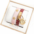  Shop Authentic Versace Medusa Lock Icon Gold Dial Red Leather Strap Watch for Women - VEDW00319 - Luxxuri
