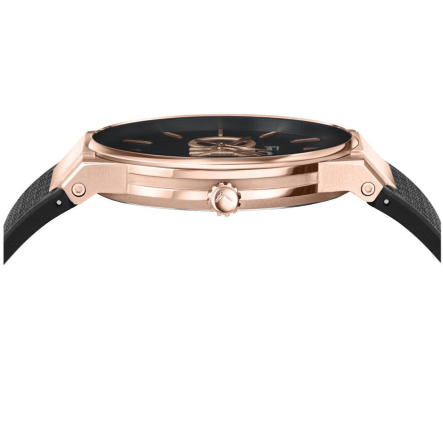  Shop Authentic Salvatore Ferragamo Sapphire Bracelet Black Dial Black Silicone Strap Watch For Men - SFHP01324 - Luxxuri