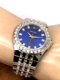  Shop Authentic Bulova Phantom Baguette Crystal Blue Dial Silver Steel Strap Watch for Men - 96A254 - Luxxuri