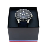  Shop Authentic Tommy Hilfiger Larson Chronograph Blue Dial Blue Rubber Strap Watch For Men - 1791920 - Luxxuri