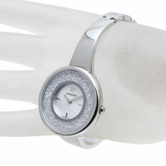  Shop Authentic Swarovski Crystalline Pure Silver Dial Silver Steel Strap Watch for Women - 5269256 - Luxxuri