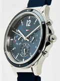  Shop Authentic Tommy Hilfiger Eve Chronograph Quartz Blue Dial Blue Rubber Strap Watch For Women - 1782281 - Luxxuri