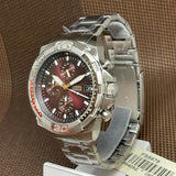  Shop Authentic Fossil Bronson Chronograph Red Dial Silver Steel Strap Watch for Men - FS5878 - Luxxuri
