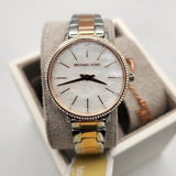  Shop Authentic Michael Kors Pyper Quartz Mother of Pearl White Dial Two Tone Steel Strap Watch For Women - MK1066 - Luxxuri