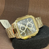  Shop Authentic Fossil Inscription Multifunction Black Dial Gold Steel Strap Watch for Men - BQ2656 - Luxxuri