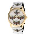  Shop Authentic Gucci G Timeless Quartz White Dial White Leather Strap Watch For Women - YA1264109 - Luxxuri