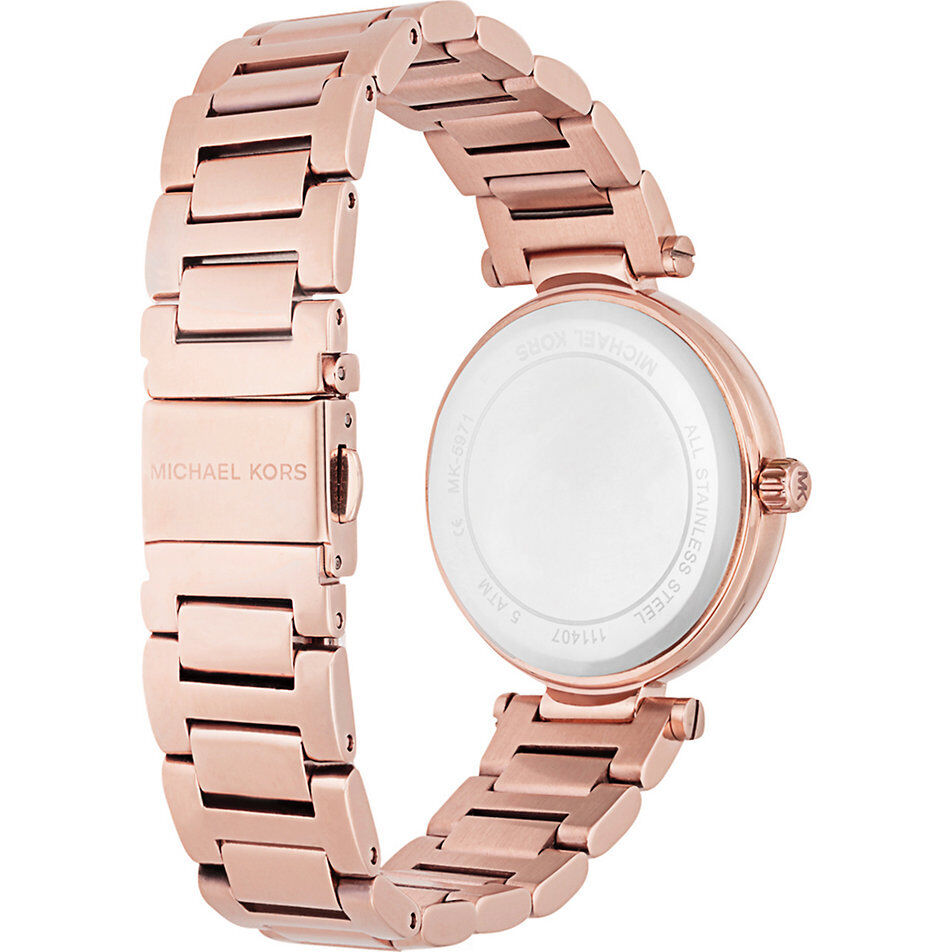  Shop Authentic Michael Kors Skylar Quartz Rose Gold Dial Rose Gold Steel Strap Watch For Women - MK5971 - Luxxuri