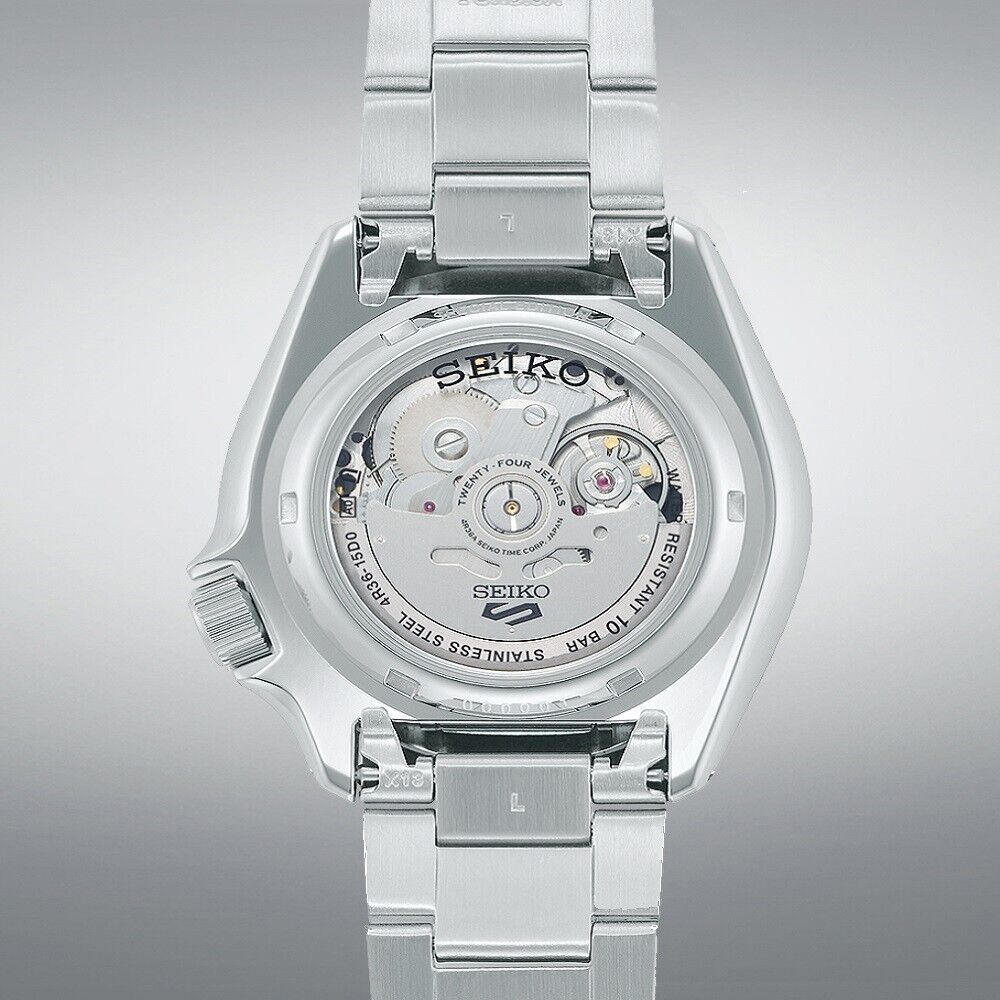  Shop Authentic Seiko 5 Sports Double Hurricane Retro Orange Dial Silver Steel Strap Watch For Men - SRPK11K1 - Luxxuri