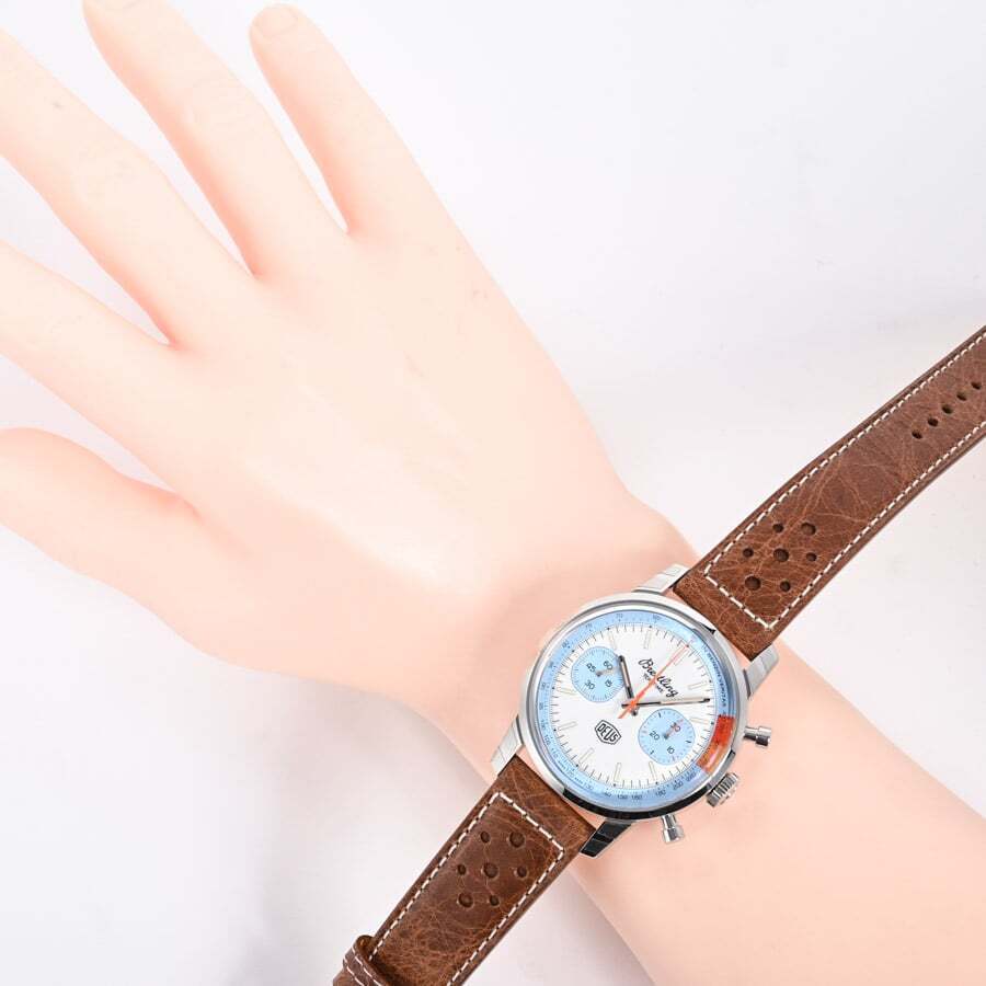  Shop Authentic Breitling Top Time Deus Limited Edition White Dial Brown Leather Strap Watch for Men - A233112A1A1X1 - Luxxuri