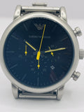  Shop Authentic Emporio Armani Luigi Chronograph Black Dial Silver Steel Strap Watch For Men - AR11324 - Luxxuri