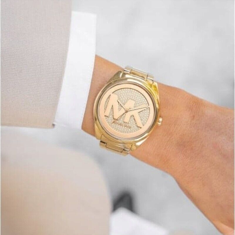  Shop Authentic Michael Kors Janelle Quartz Gold Dial Gold Steel Strap Watch For Women - MK7088 - Luxxuri