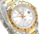  Shop Authentic Versace Hellenyium GMT Silver Dial Two Tone Steel Strap Watch for Men - V11030015 - Luxxuri