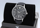  Shop Authentic Emporio Armani Renato Analog Black Dial Black Leather Strap Watch For Men - AR11186 - Luxxuri