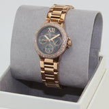  Shop Authentic Michael Kors Camille Chronograph Grey Dial Rose Gold Steel Strap Watch For Women - MK6983 - Luxxuri
