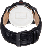  Shop Authentic Tommy Hilfiger Aden Chronograph Black Dial Black Leather Strap Watch for Men - 1791310 - Luxxuri