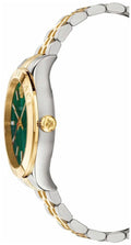 Versace Hellenyium Quartz Green Dial Two Tone Steel Strap Watch For Men - VEVI00620