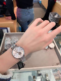  Shop Authentic Emporio Armani Gianni T-Bar Automatic Silver Dial Silver Steel Strap Watch For Women - AR60022 - Luxxuri