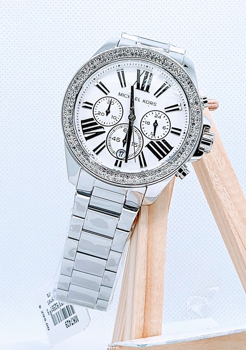  Shop Authentic Michael Kors Wren Chronograph Silver Dial Silver Steel Strap Watch for Women - MK7429 - Luxxuri