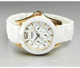  Shop Authentic Fossil Ceramic Multifunction White Dial White Steel Strap Watch for Women - CE1006 - Luxxuri