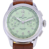 Shop Authentic Breitling Premier B09 Chronograph 40 Green Dial Brown Leather Strap Watch for Men - AB0930D31L1P1 - Luxxuri