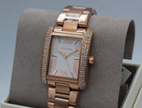  Shop Authentic Michael Kors Emery Three-Hand Crystals Silver Dial Rose Gold Steel Strap Watch for Women - MK4644 - Luxxuri