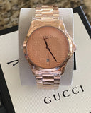  Shop Authentic Gucci G Timeless Quartz Gold Dial Gold Steel Strap Watch For Women - YA126482 - Luxxuri