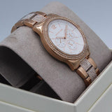  Shop Authentic Michael Kors Tibby Chronograph White Dial Rose Gold Steel Strap Watch For Men - MK7293 - Luxxuri
