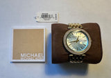  Shop Authentic Michael Kors Darci Analog Mother of Pearl Green Dial Gold Steel Strap Watch For Women - MK3498 - Luxxuri