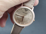  Shop Authentic Emporio Armani Kappa Quartz Rose Gold Dial Pink Leather Strap Watch For Women - AR11010 - Luxxuri