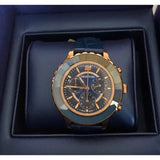  Shop Authentic Swarovski Octea Lux Chrono Blue Dial Blue Leather Strap Watch for Women - 5563480 - Luxxuri
