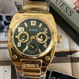  Shop Authentic Guess Trend Analog Green Dial Gold Steel Strap Watch For Men - GW0624G2 - Luxxuri