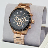  Shop Authentic Michael Kors Layton Chronograph Black Dial Rose Gold Steel Strap Watch For Men - MK8824 - Luxxuri
