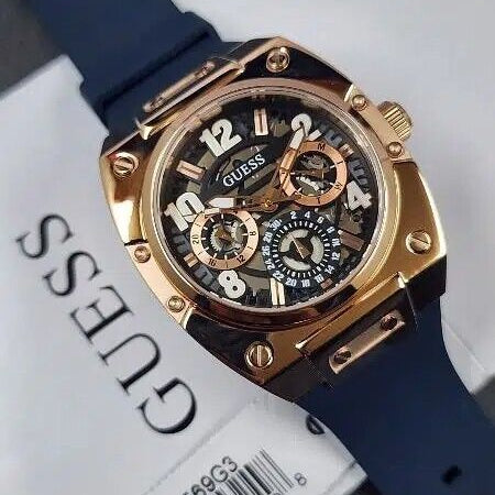  Shop Authentic Guess Prodigy Multifunction Navy Blue Dial Blue Silicone Strap Watch For Men - GW0569G3 - Luxxuri