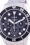  Shop Authentic Fossil FB-03 Chronograph Black Dial Silver Steel Strap Watch for Men - FS5725 - Luxxuri