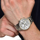  Shop Authentic Emporio Armani Renato Chronograph Quartz Silver Dial Two Tone Steel Strap Watch For Men - AR11076 - Luxxuri