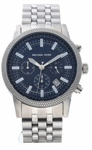  Shop Authentic Michael Kors Hutton Chronograph Blue Dial Blue Steel Strap Watch For Men - MK8952 - Luxxuri