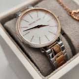  Shop Authentic Michael Kors Pyper Quartz Mother of Pearl White Dial Two Tone Steel Strap Watch For Women - MK1066 - Luxxuri