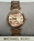  Shop Authentic Michael Kors Skylar Quartz Rose Gold Dial Rose Gold Steel Strap Watch For Women - MK5971 - Luxxuri