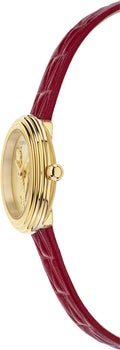  Shop Authentic Versace Virtus Mini Quartz Gold Dial Red Leather Strap Watch For Women - VET300521 - Luxxuri
