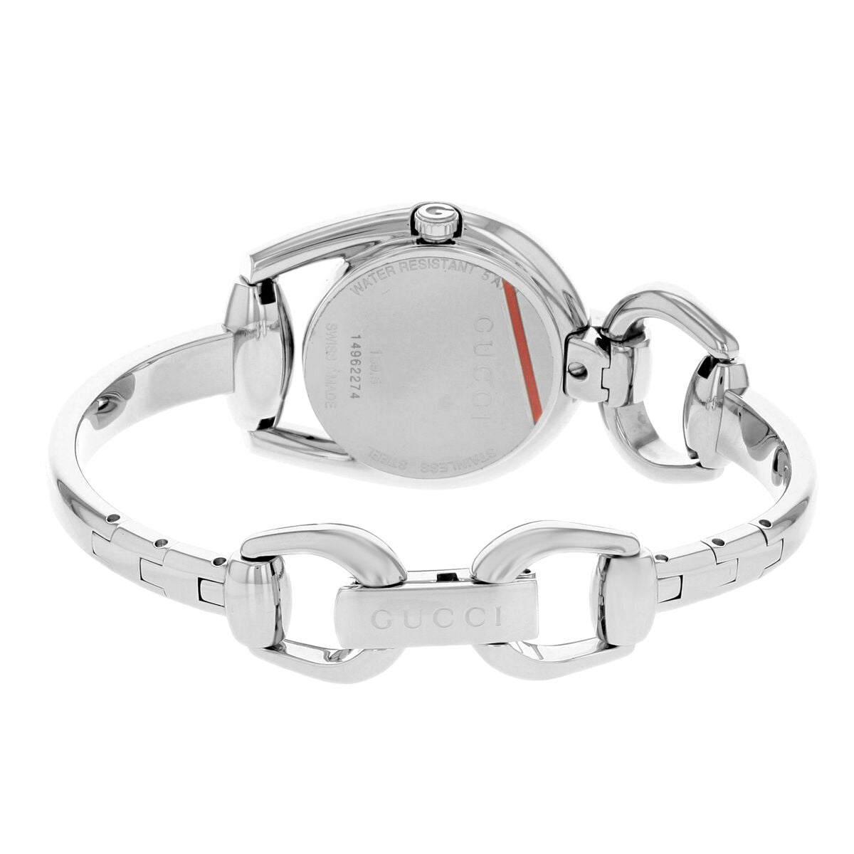  Shop Authentic Gucci Horsebit Collection Mother of Pearl Black Dial Silver Steel Strap Watch For Women - YA139503 - Luxxuri